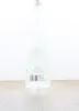 A clear bottle of vodka on a wooden surface against a white background. Produktbild-Vorschau