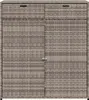 vidaXL Zahradní skříňka šedá 105x55x113 cm poly ratan Náhled obrázku produktu 6