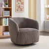 Loungesessel Alma aus Kord drehbar - Taupe Produktbild-Vorschau 2