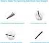 Instructions on how to straighten the bristles of a spinning side brush for a robot vacuum cleaner. Produktbild-Vorschau