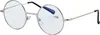 Lesebrille Edelstahl Bügel runde Gläser + 3.0 Produktbild-Vorschau 1
