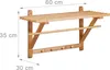 Relaxdays Wandgarderobe Bambus, Hutablage und Produktbild-Vorschau 4