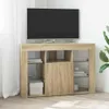 vidaXL Meuble TV d'angle LED Chêne Sonoma 100x40x68cm Voir les images du produit 2