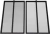 Two black metal mesh racks with black metal frames and support bars, placed side-by-side on a white background. Podgląd zdjęcia produktu