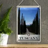 Blechschild Reise 18x12cm Toskana Italien Allee Weg Schild Produktbild-Vorschau 3