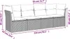 vidaXL 4-tlg. Garten-Sofagarnitur mit Kissen Grau Poly Produktbild-Vorschau 3