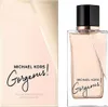 A product shot of Michael Kors Gorgeous Eau de Parfum and its packaging. Voir les images du produit