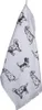 Clayre & Eef Gästehandtuch 40x66 cm Weiß Grau Baumwolle Produktbild-Vorschau 2