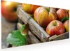 Küchenrückwand Spritzschutz Glas mit Motiv Äpfel Holzkiste Produktbild-Vorschau 1