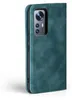 A teal flip case for a smartphone is shown against a white background. Produktbild-Vorschau