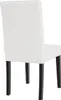 A white dining chair with dark legs, shown from the back. Podgląd zdjęcia produktu