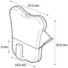A diagram of a product with dimensions indicated. Podgląd zdjęcia produktu