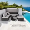 tectake® Aluminium Rattan Lounge San Marino wetterfest und Produktbild-Vorschau 8