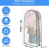 Wasserdicht Transparent Kleidersäcke Anzug 3 Stück 60x102CM Produktbild-Vorschau 2