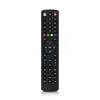 A black remote control is shown against a white background. Produktbild-Vorschau