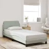 vidaXL Bettgestell "Dover" Hellgrau 90x200 cm Samt Produktbild-Vorschau 2