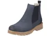 A single blue Chelsea boot with a brown sole is shown against a white background. Produktbild-Vorschau
