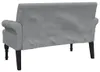 vidaXL Lavice s opěradlem světle šedá 120x62x75,5 cm látka Náhled obrázku produktu 5