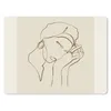 MuchoWow® Mauspad Mousepad Frau - Linienkunst - Zitate - Produktbild-Vorschau 1