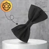 Schwarze verstellbare elegante klassische Fliege für Männer Produktbild-Vorschau 4