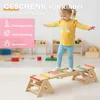 Balanceboard & Wippe für Kinder, Holz, 133 x 38 x 24 cm Produktbild-Vorschau 6