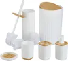 Relaxdays Badezimmer Set, 6-teilig, Badaccessoires Produktbild-Vorschau 1