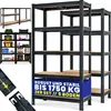 MONZANA 2er Set Schwerlastregal 180x90x40cm Schwarz Produktbild-Vorschau 1