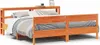 Massivholzbett ohne Matratze Wachsbraun 200x200 Kiefernholz Produktbild-Vorschau 2