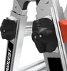 Close-up view of the locking mechanisms on a multi-purpose ladder. Podgląd zdjęcia produktu