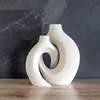 Intirilife Vase in Weiß Matt aus Keramik -2er Set- Vase mit Produktbild-Vorschau 4