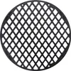 A black, circular grill grate with a diamond pattern is shown against a white background. Produktbild-Vorschau