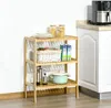 HOMCOM Badregal Standregal mit 3 Ebenen, Bambusregal, Produktbild-Vorschau 2