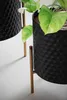 Set di 2 vasi da fiori FineBuy in metallo, nero/oro con Anteprima dell’immagine prodotto 5