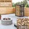 Kaminholzregal Terrasse und Balkon 91×56×117 cm mit Dach Produktbild-Vorschau 5