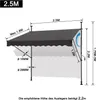 FIVMEN Klemmmarkise Balkon 250cm breit - Markise mit Produktbild-Vorschau 2