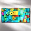 Wanduhr Uhr Wandbild Leinwand Geräuschlos 60x30 Abstrakte Produktbild-Vorschau 2