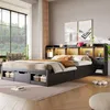 Merax platformbed 140x200 cm, tweepersoonsbed met 3 lades, Productafbeelding-voorbeeld 1