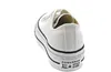 A white Converse sneaker with a platform sole, shown from the back. Voir les images du produit