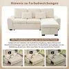 Merax Ecksofa 3-Sitzer mit Schlaffunktion, Stauraum, Produktbild-Vorschau 6