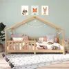 Hausbett LISAN aus massiver Kiefer in natur, schönes Produktbild-Vorschau 1