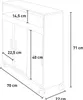Armoire de salle de bain à roulettes, 2 portes Voir les images du produit 3