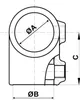 Rohrverbinder T-Verbinder 2" x 1 1/2" (Ø60,3 x Ø48,3 mm) Produktbild-Vorschau 2