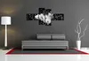Visario Canvas Orchidee Zwart Wit 160x70 cm – 4 delen, Productafbeelding-voorbeeld 3