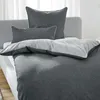 biberna Melange-Flanell Bettwäsche "MELANGE UNI" TITANIUM Produktbild-Vorschau 3