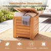 COSTWAY Gartenbank Holz mit 3 Aufbewahrungsboxen, Holzbank Produktbild-Vorschau 4