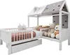 Sweiko Lit d'enfant en bois en forme de maison, lit simple, Voir les images du produit 8