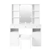 Merax Coiffeuse avec tabouret, miroir LED, 12 ampoules, Voir les images du produit 10