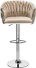 Cofton Barhocker chrom beige Samt drehbar 360° Produktbild-Vorschau 5