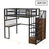 A diagram of a loft bed with dimensions indicated by text and lines. Náhled obrázku produktu