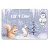 MuchoWow® Mauspad Mousepad Winter - Schnee - Eichhörnchen Produktbild-Vorschau 1